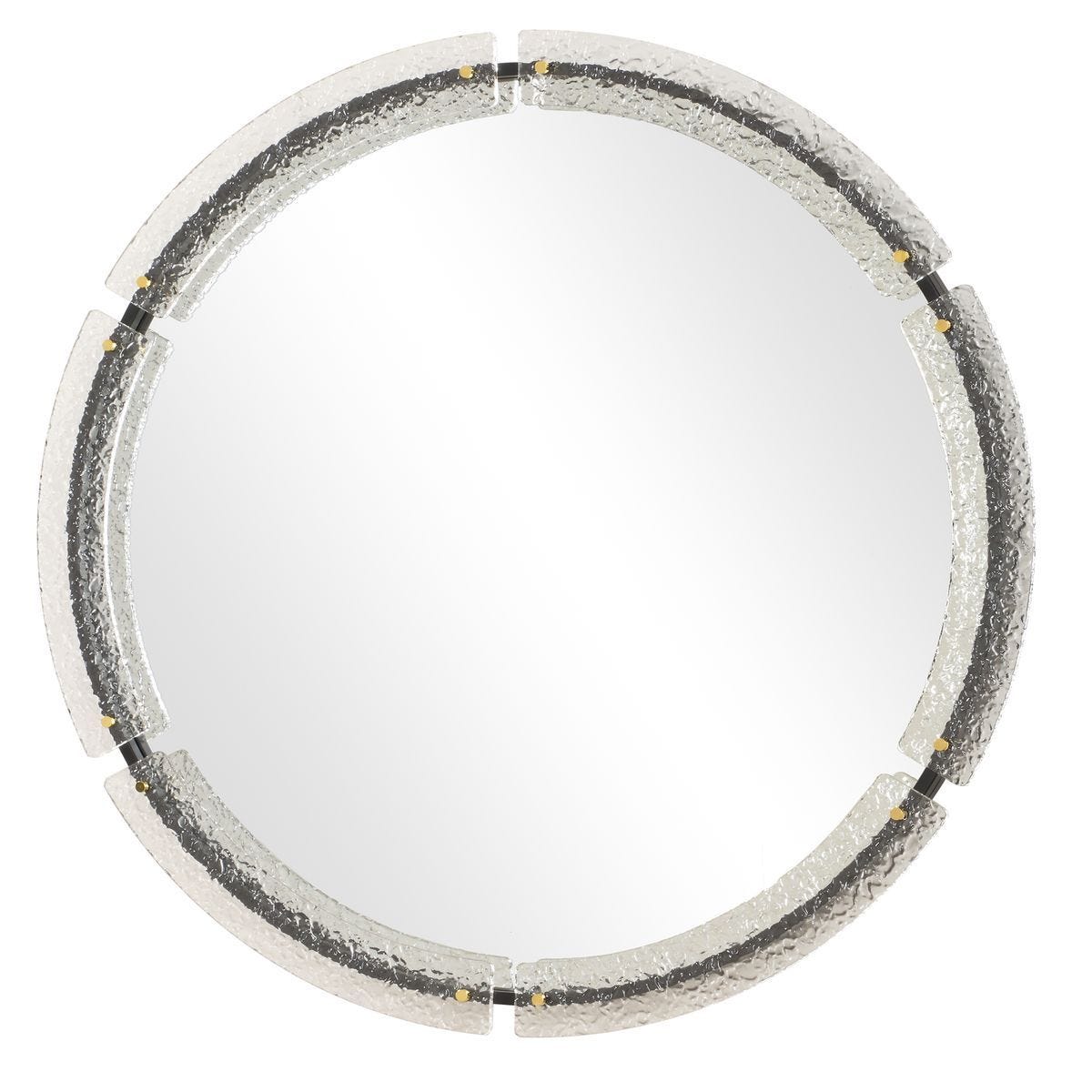 Crystalline Round Mirror - perfect for enhancing light and creating a sense of space | Image 4 | InSTYLE Home & Rugs