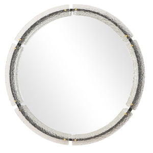 Crystalline Round Mirror - perfect for enhancing light and creating a sense of space | Image 4 | InSTYLE Home & Rugs