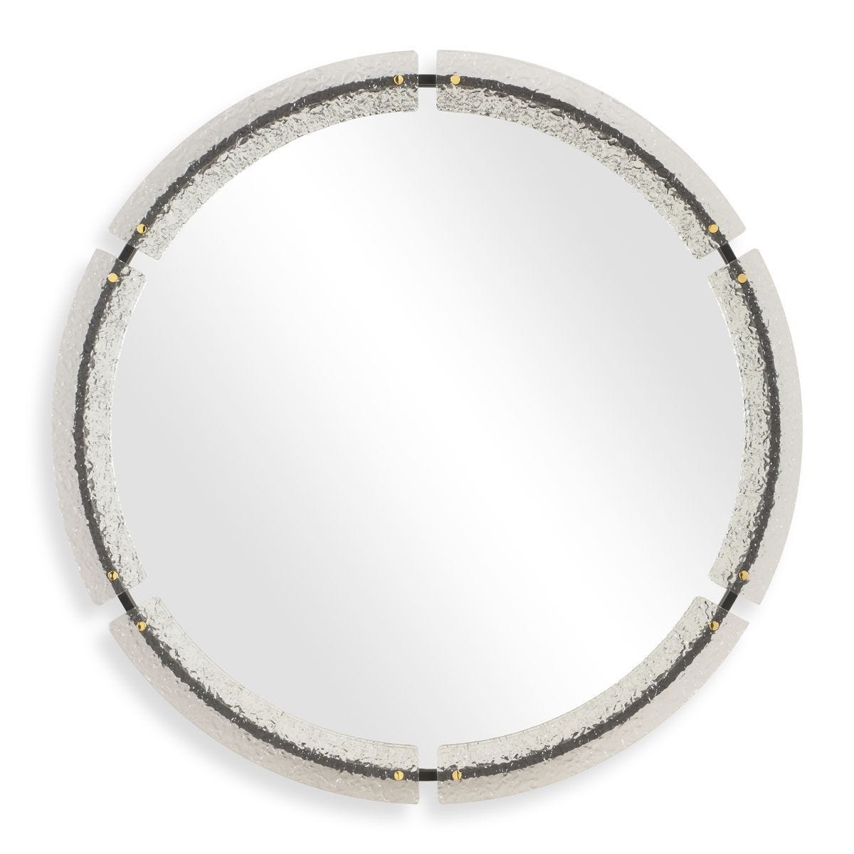 Crystalline Round Mirror - perfect for enhancing light and creating a sense of space | Image 2 | InSTYLE Home & Rugs