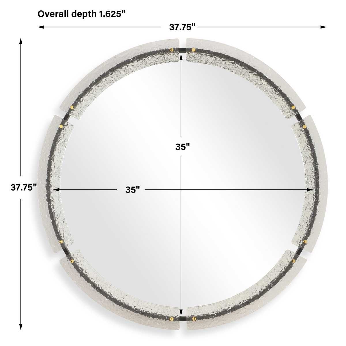 Crystalline Round Mirror - perfect for enhancing light and creating a sense of space | Image 6 | InSTYLE Home & Rugs