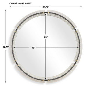 Crystalline Round Mirror - perfect for enhancing light and creating a sense of space | Image 6 | InSTYLE Home & Rugs