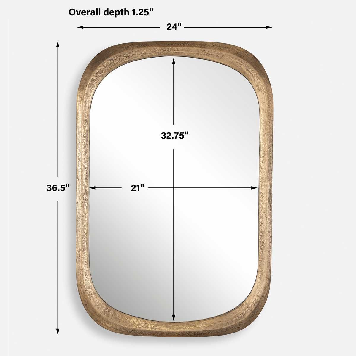 Malone Mirror, Brass - perfect for enhancing light and creating a sense of space | Image 6 | InSTYLE Home & Rugs
