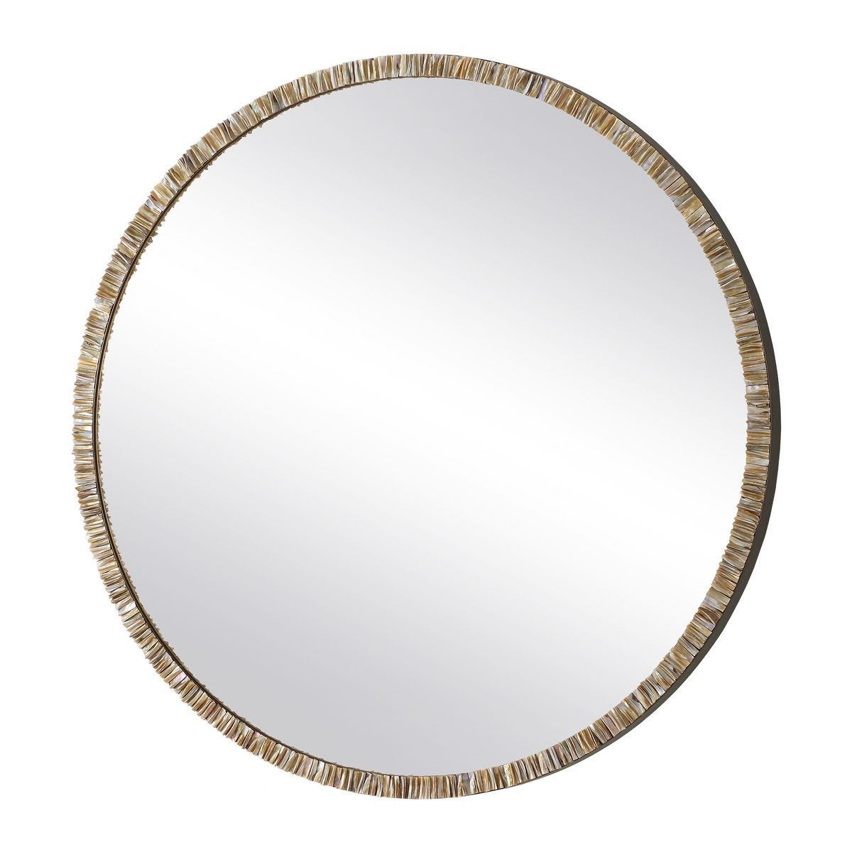 Odeon Round Mirror - perfect for enhancing light and creating a sense of space | Image 4 | InSTYLE Home & Rugs