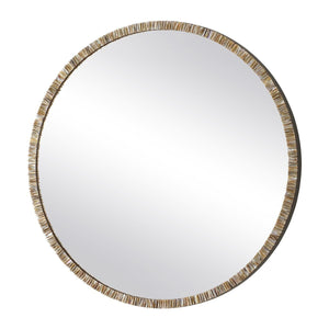 Odeon Round Mirror - perfect for enhancing light and creating a sense of space | Image 4 | InSTYLE Home & Rugs