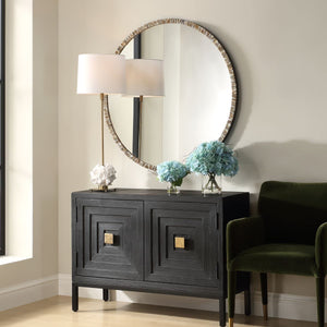 Odeon Round Mirror - perfect for enhancing light and creating a sense of space | Image 3 | InSTYLE Home & Rugs