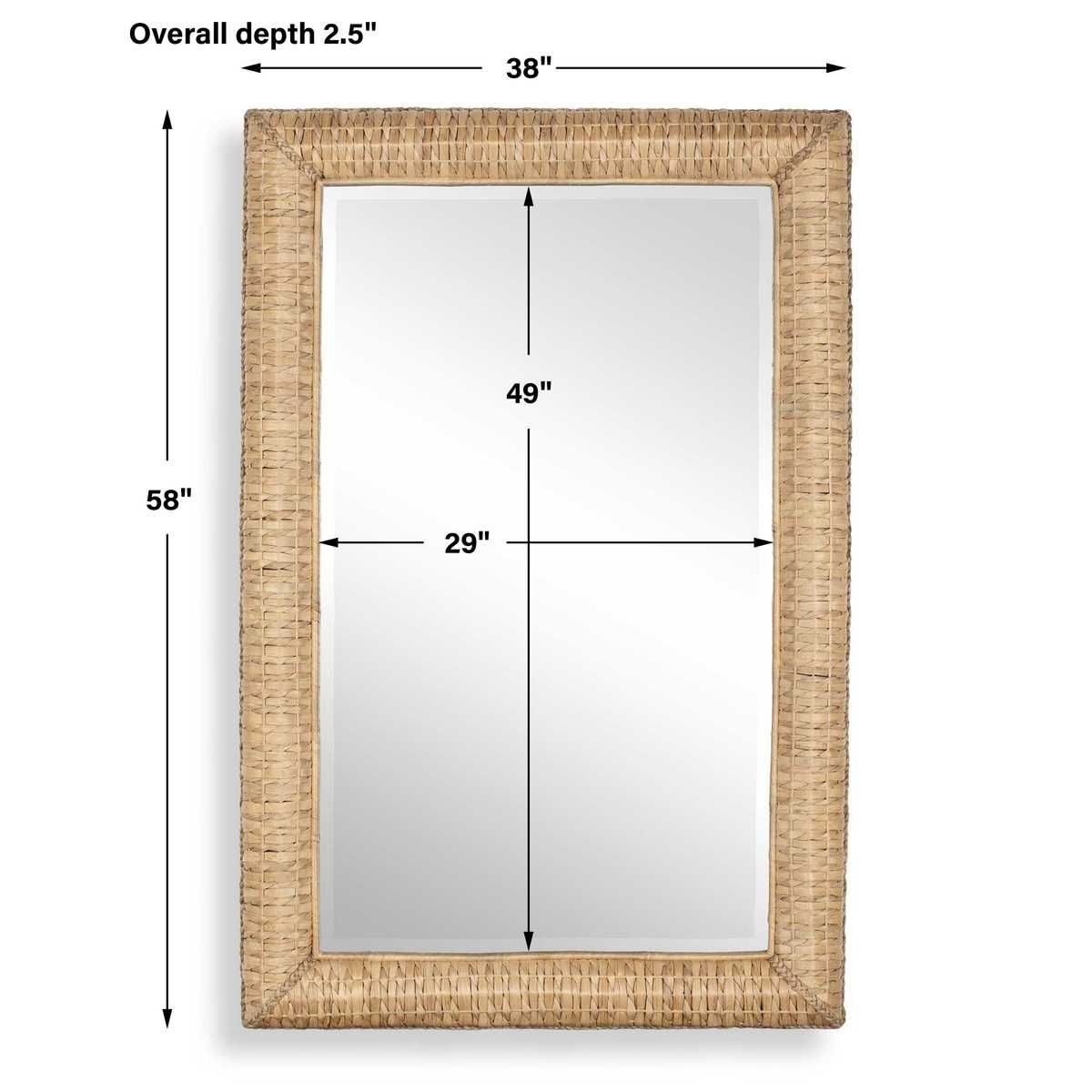Twisted Seagrass Large Mirror - perfect for enhancing light and creating a sense of space | Image 6 | InSTYLE Home & Rugs