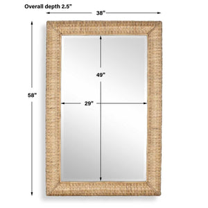 Twisted Seagrass Large Mirror - perfect for enhancing light and creating a sense of space | Image 6 | InSTYLE Home & Rugs