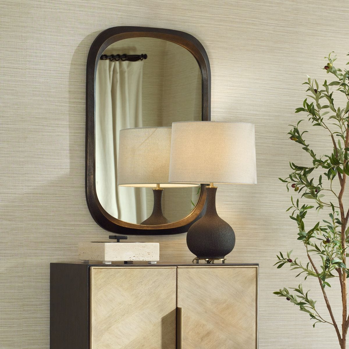 Malone Mirror, Bronze - available in various shapes, sizes, and frame styles | Image 3 | InSTYLE Home & Rugs