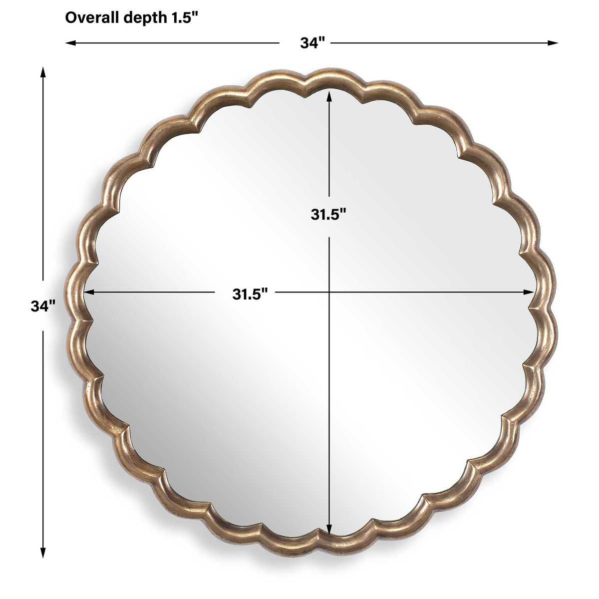 Cerrito Round Mirror - available in various shapes, sizes, and frame styles | Image 6 | InSTYLE Home & Rugs
