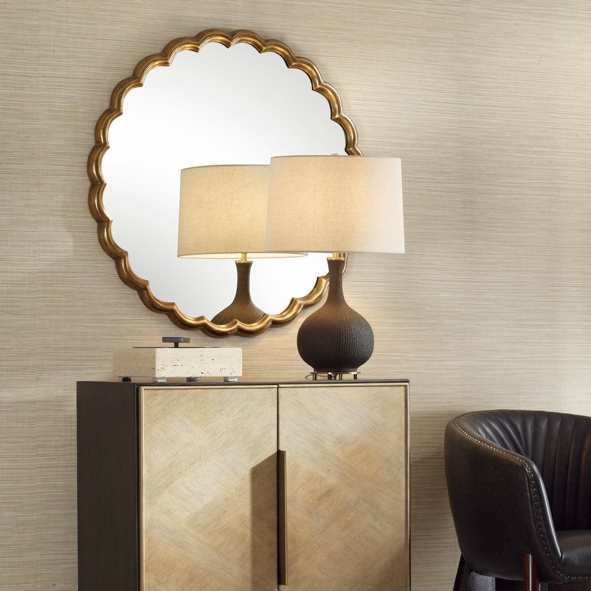 Cerrito Round Mirror - available in various shapes, sizes, and frame styles | Image 3 | InSTYLE Home & Rugs