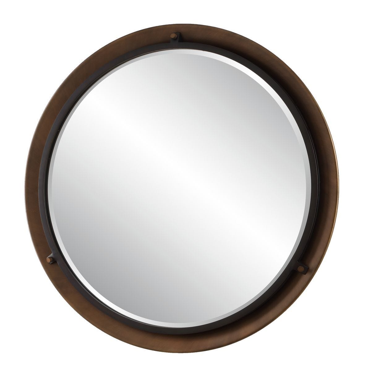 Porthole Round Mirror - modern mirror with sleek design for contemporary interiors | Image 4 | InSTYLE Home & Rugs