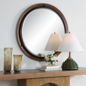 Porthole Round Mirror - modern mirror with sleek design for contemporary interiors | Image 3 | InSTYLE Home & Rugs