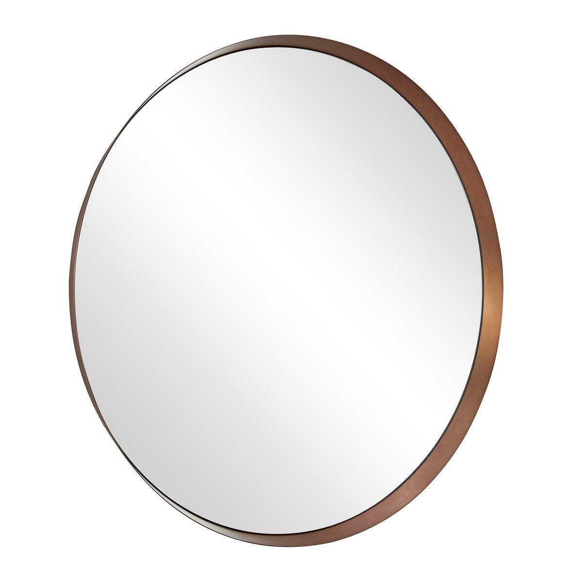 Torrado Round Mirror, Bronze - full-length mirror for creating the illusion of space and light | Image 4 | InSTYLE Home & Rugs