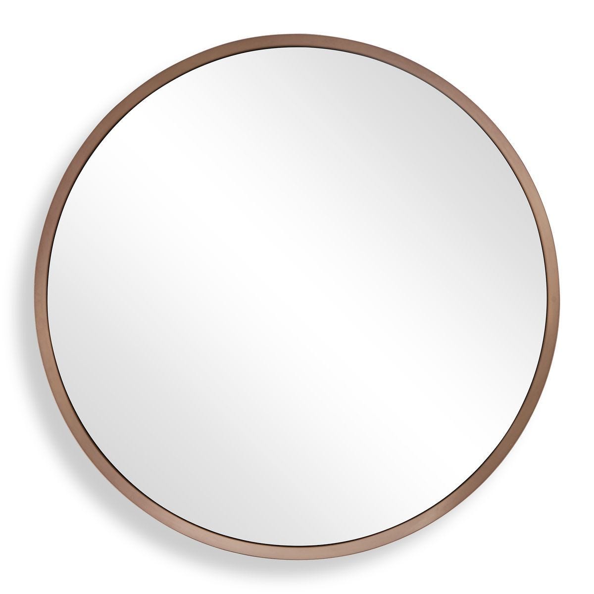 Torrado Round Mirror, Bronze - full-length mirror for creating the illusion of space and light | Image 2 | InSTYLE Home & Rugs