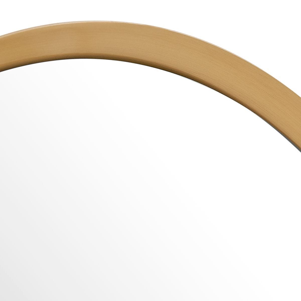Torrado Oval Mirror, Brass - modern mirror with sleek design for contemporary interiors | Image 5 | InSTYLE Home & Rugs