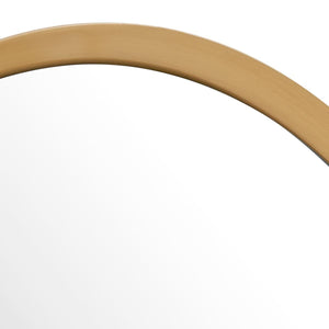Torrado Oval Mirror, Brass - modern mirror with sleek design for contemporary interiors | Image 5 | InSTYLE Home & Rugs