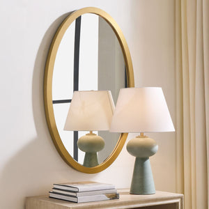 Elstree Oval Mirror - full-length mirror for creating the illusion of space and light | Image 3 | InSTYLE Home & Rugs