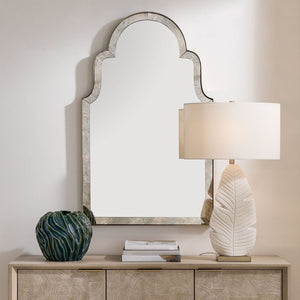 Brayden Antique Arch Mirror - modern mirror with sleek design for contemporary interiors | Image 1 | InSTYLE Home & Rugs