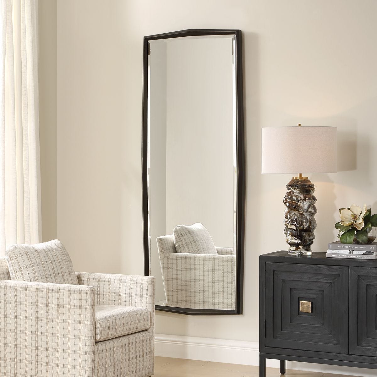 On Point Tall Mirror, Bronze - perfect for enhancing light and creating a sense of space | Image 3 | InSTYLE Home & Rugs