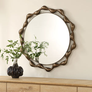 Remolino Round Mirror - modern mirror with sleek design for contemporary interiors | Image 3 | InSTYLE Home & Rugs