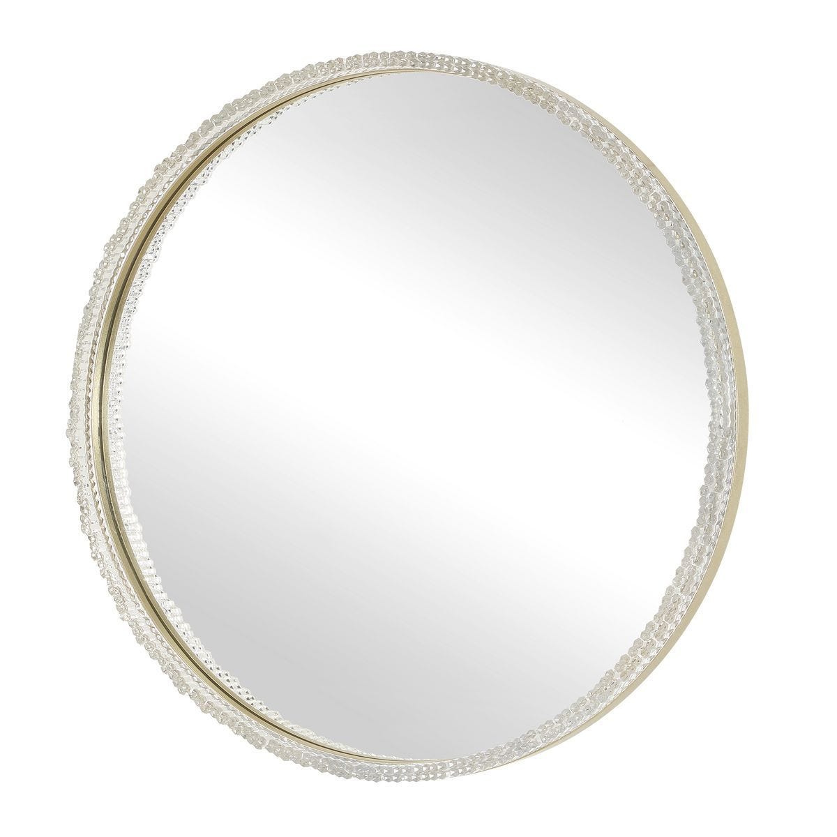 Break The Ice Round Mirror - perfect for enhancing light and creating a sense of space | Image 4 | InSTYLE Home & Rugs