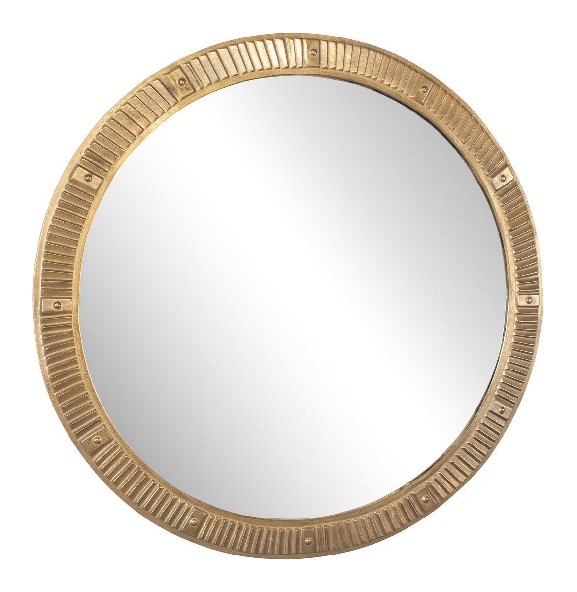 Heart Of Gold Round Mirror - elegant mirror for adding style and light to any room | Image 2 | InSTYLE Home & Rugs