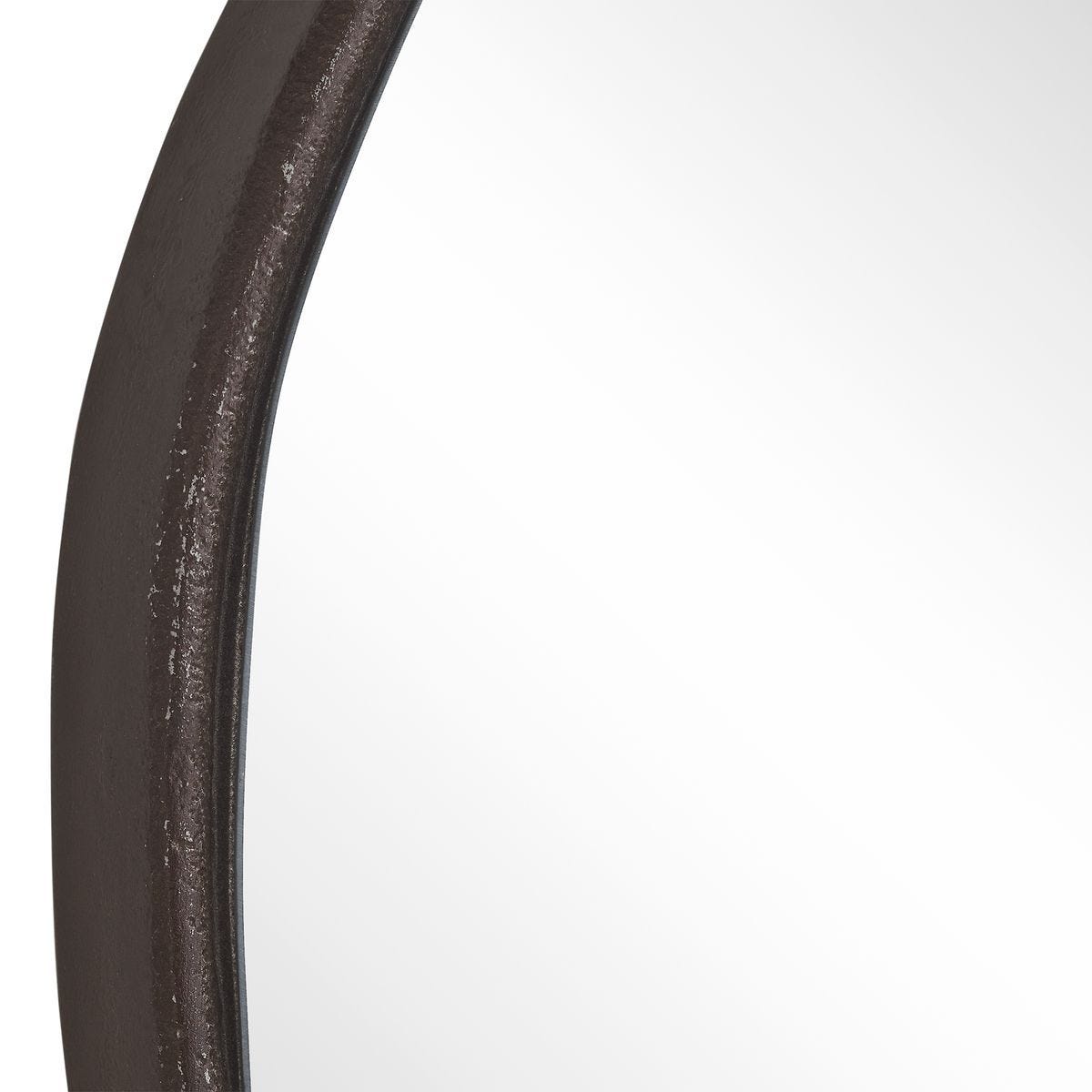 Lowen Round Mirror, Bronze - modern mirror with sleek design for contemporary interiors | Image 4 | InSTYLE Home & Rugs