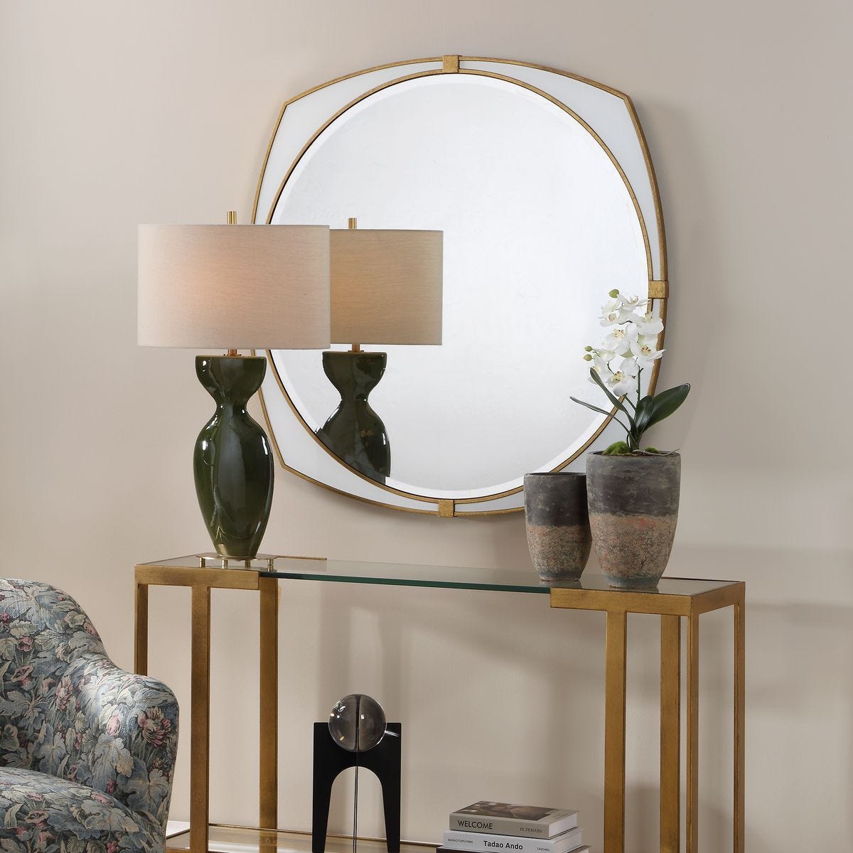 Estella Round Mirror - elegant mirror for adding style and light to any room | Image 3 | InSTYLE Home & Rugs