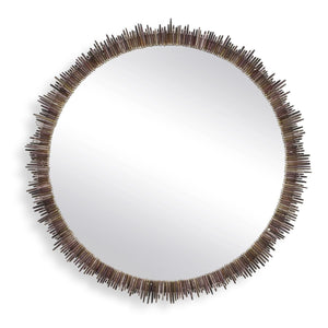 Tiger Sea Urchin Round Mirror - full-length mirror for creating the illusion of space and light | Image 2 | InSTYLE Home & Rugs