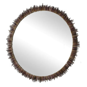Tiger Sea Urchin Round Mirror - full-length mirror for creating the illusion of space and light | Image 3 | InSTYLE Home & Rugs