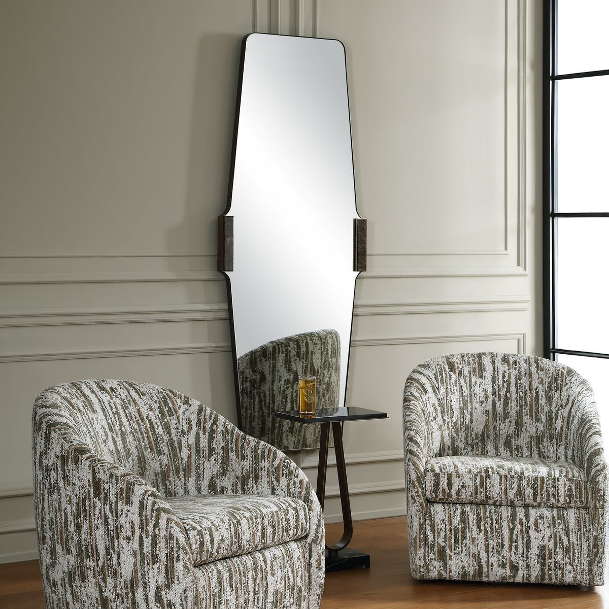 Orson Tall Mirror - modern mirror with sleek design for contemporary interiors | Image 3 | InSTYLE Home & Rugs