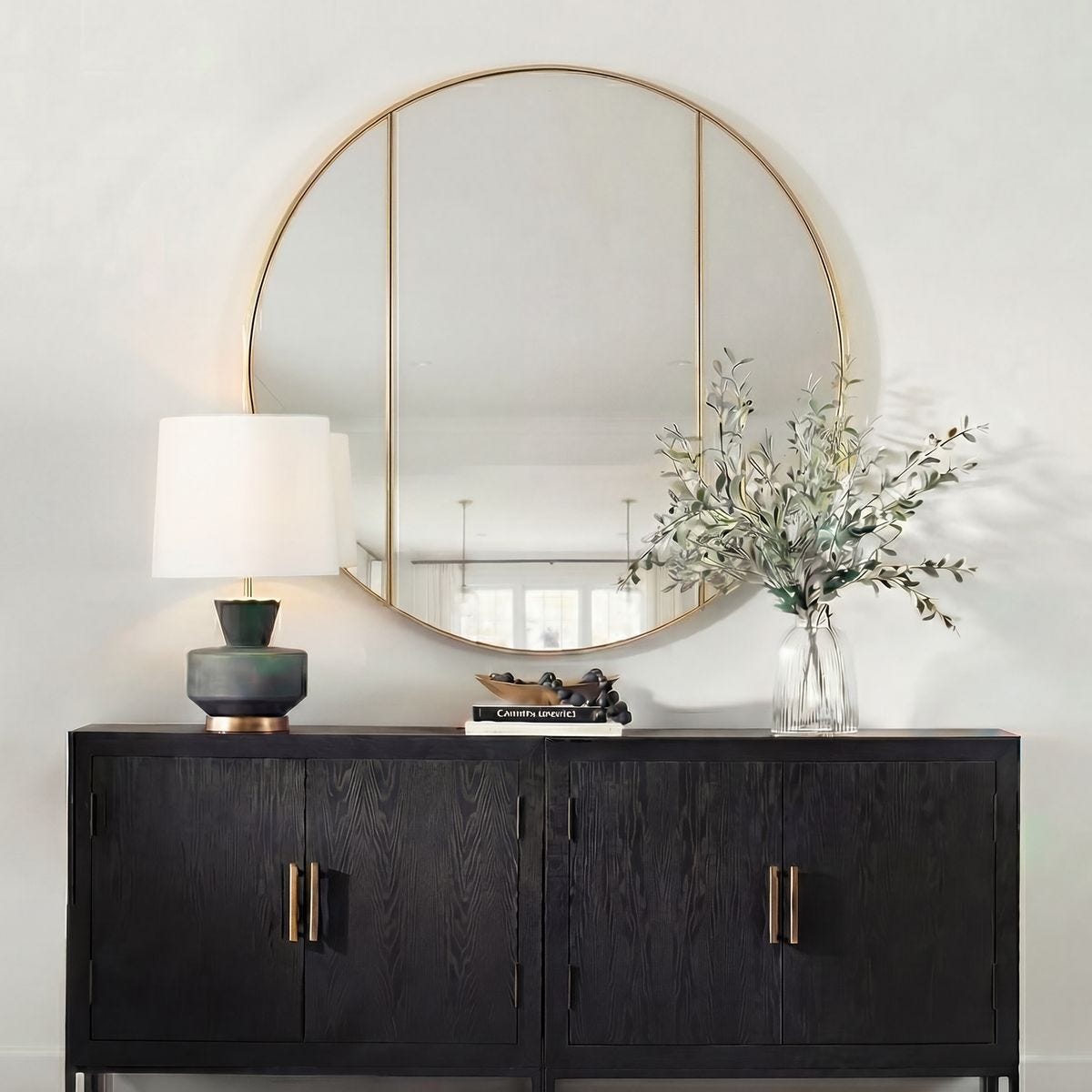 Amram Round Mirror - full-length mirror for creating the illusion of space and light | Image 1 | InSTYLE Home & Rugs