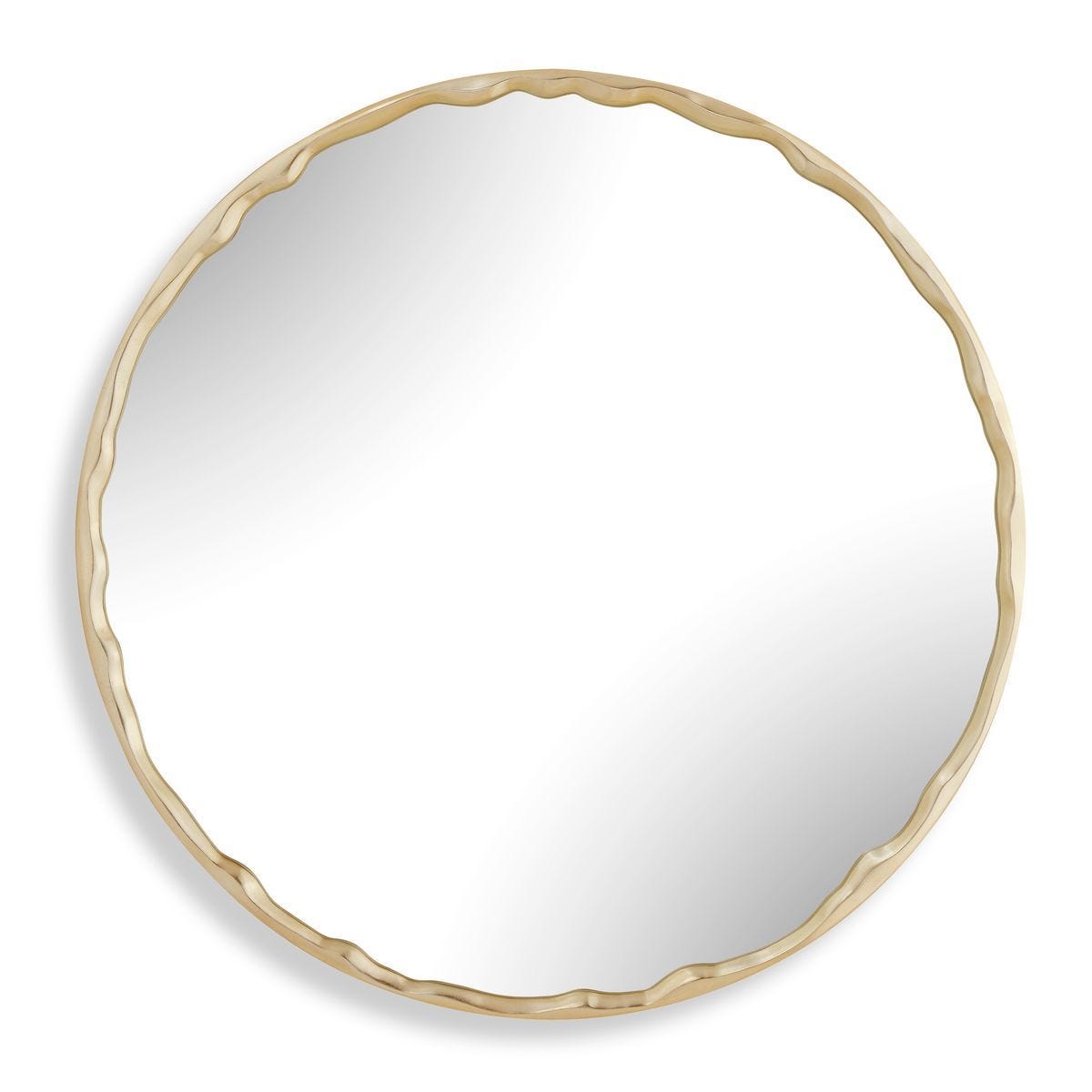 Crinkle Round Mirror - full-length mirror for creating the illusion of space and light | Image 2 | InSTYLE Home & Rugs