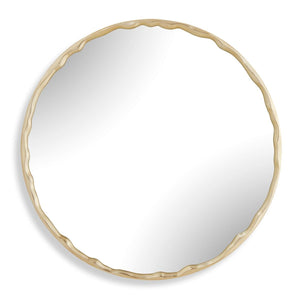 Crinkle Round Mirror - full-length mirror for creating the illusion of space and light | Image 2 | InSTYLE Home & Rugs