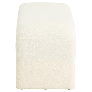 WHITE BOUCLE BENCH - perfect for entryways or patios | Image 3 | InSTYLE Home & Rugs