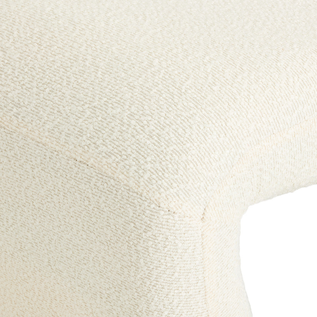 WHITE BOUCLE BENCH - perfect for entryways or patios | Image 4 | InSTYLE Home & Rugs