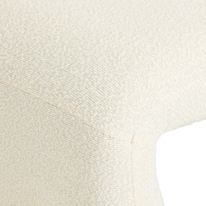 WHITE BOUCLE BENCH - perfect for entryways or patios | Image 4 | InSTYLE Home & Rugs