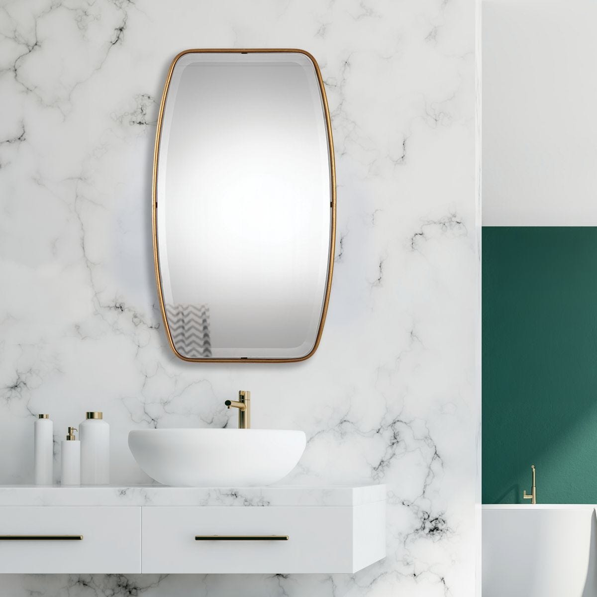Canillo Mirror, Gold - available in various shapes, sizes, and frame styles | Image 1 | InSTYLE Home & Rugs