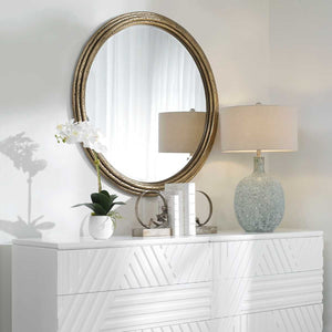 Spera Round Mirror - perfect for enhancing light and creating a sense of space | Image 4 | InSTYLE Home & Rugs