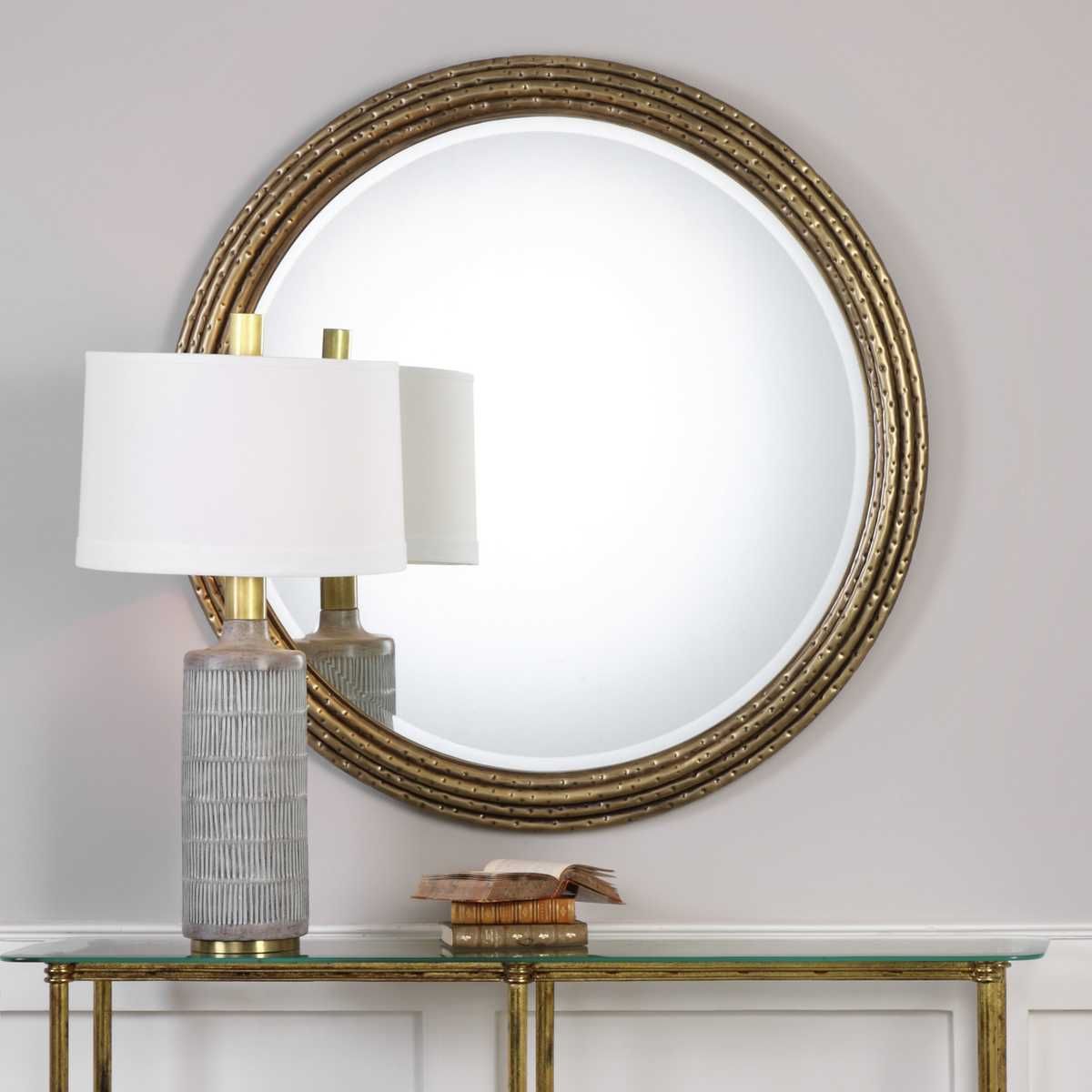 Spera Round Mirror - perfect for enhancing light and creating a sense of space | Image 3 | InSTYLE Home & Rugs