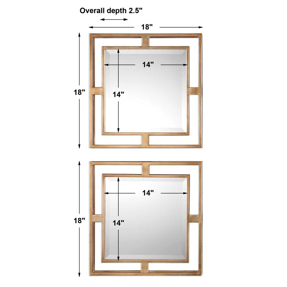 Allick Square Mirrors, S/2 - available in various shapes, sizes, and frame styles | Image 5 | InSTYLE Home & Rugs