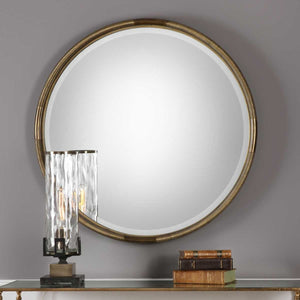 Finnick Round Mirror - perfect for enhancing light and creating a sense of space | Image 3 | InSTYLE Home & Rugs