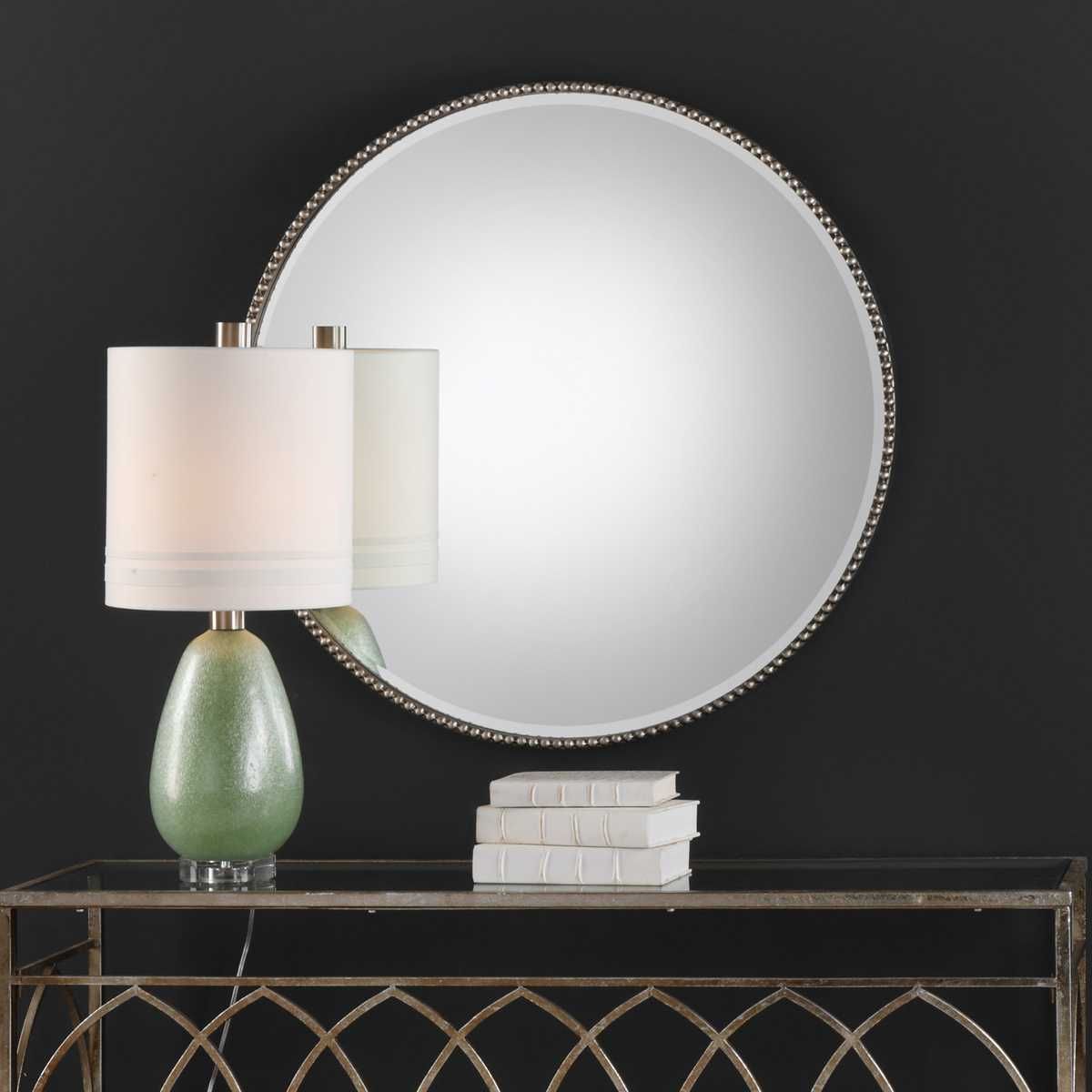 Stefania Round Mirror - elegant mirror for adding style and light to any room | Image 4 | InSTYLE Home & Rugs