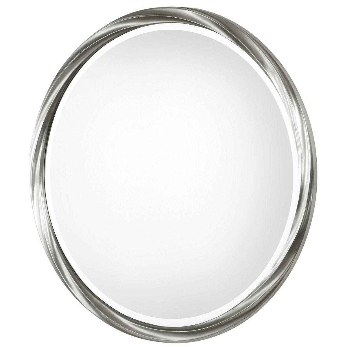 Orion Round Mirror - modern mirror with sleek design for contemporary interiors | Image 5 | InSTYLE Home & Rugs