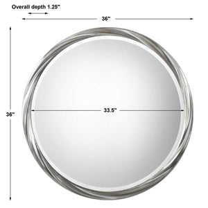 Orion Round Mirror - modern mirror with sleek design for contemporary interiors | Image 6 | InSTYLE Home & Rugs