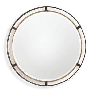 Carrizo Round Mirror - elegant mirror for adding style and light to any room | Image 2 | InSTYLE Home & Rugs