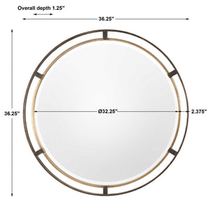 Carrizo Round Mirror - elegant mirror for adding style and light to any room | Image 5 | InSTYLE Home & Rugs
