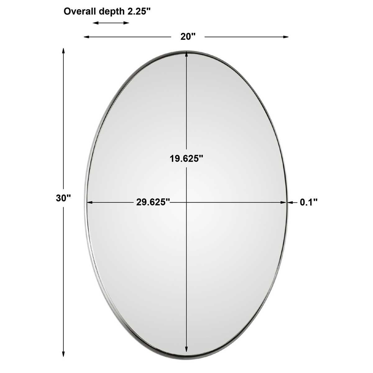 Pursley Oval Mirror, Nickel - full-length mirror for creating the illusion of space and light | Image 6 | InSTYLE Home & Rugs