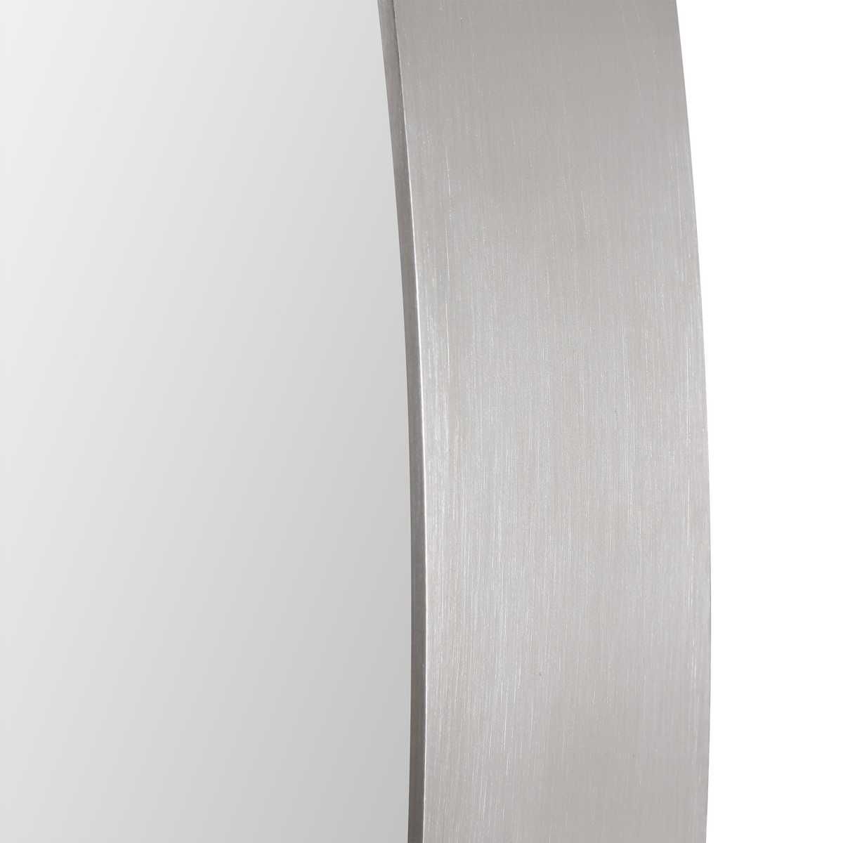 Pursley Oval Mirror, Nickel - full-length mirror for creating the illusion of space and light | Image 3 | InSTYLE Home & Rugs