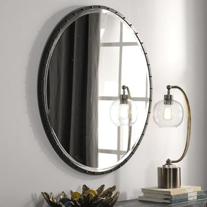 Benedo Round Mirror - modern mirror with sleek design for contemporary interiors | Image 3 | InSTYLE Home & Rugs